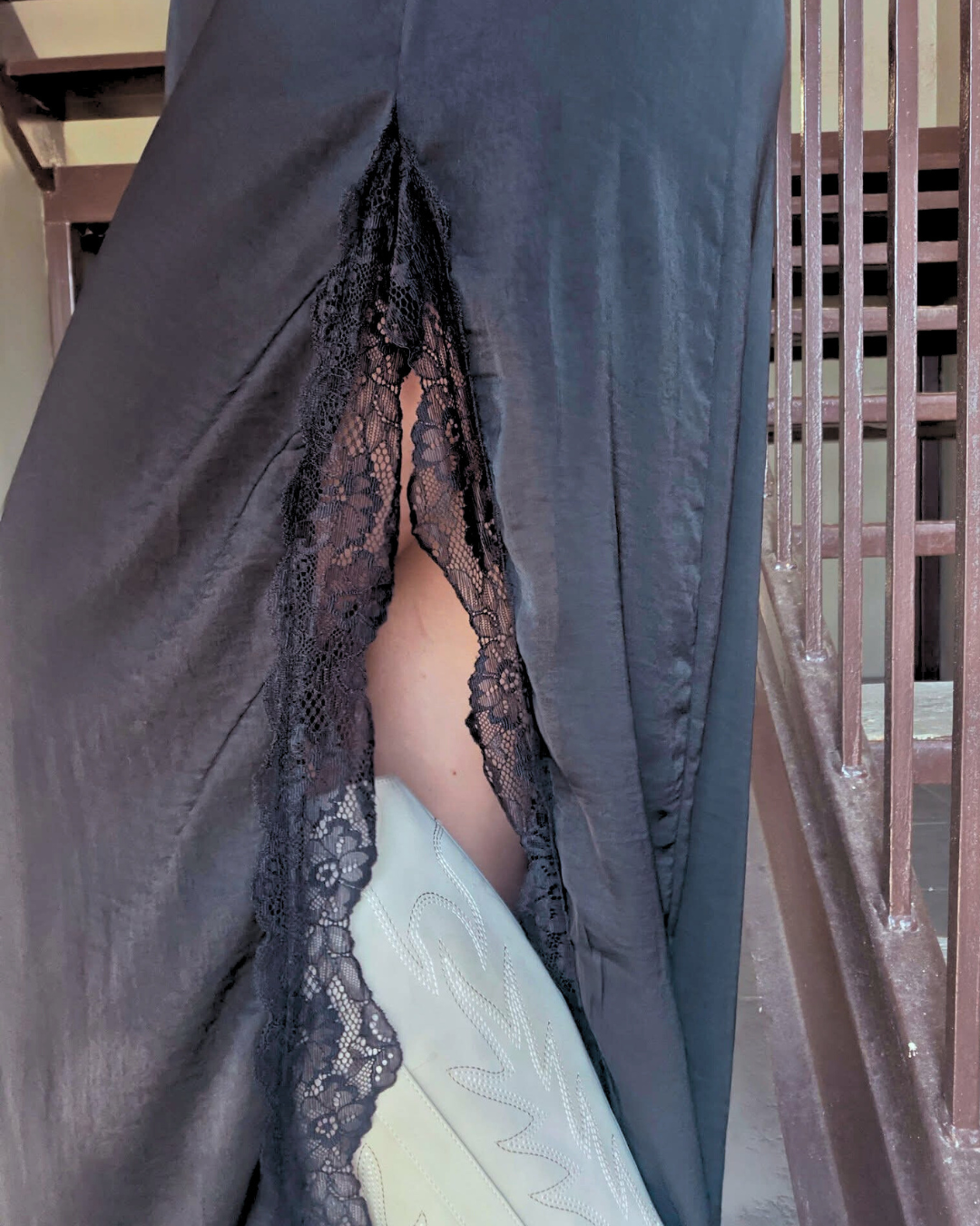Last Call Black Lace Trim Skirt