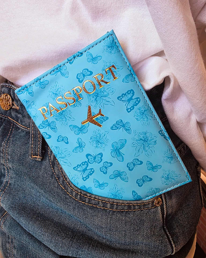 Blue Butterfly Passport Cover