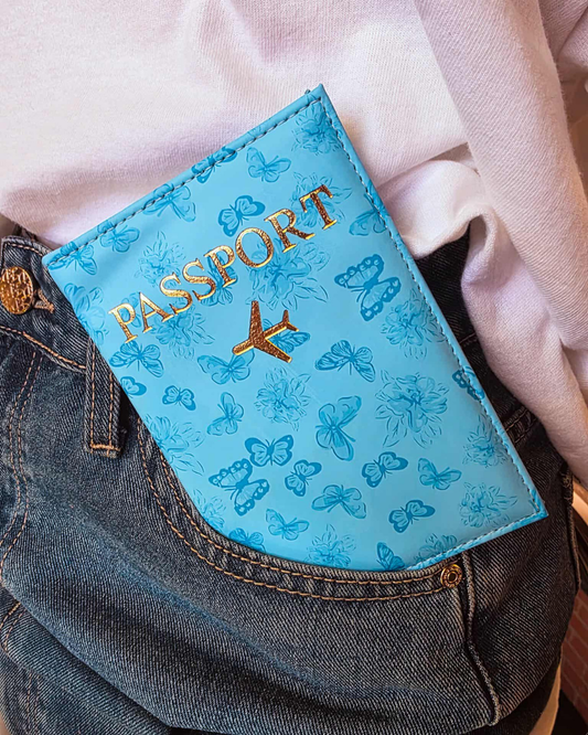 Blue Butterfly Passport Cover