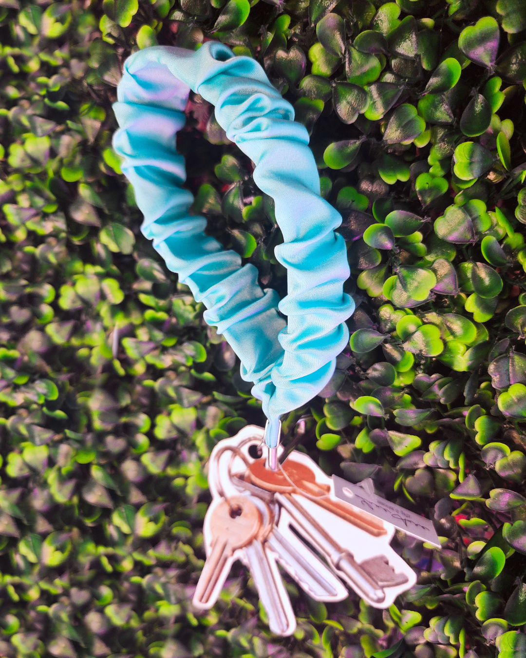 Baby Blue Ribbon Cellphone Keychain Charm