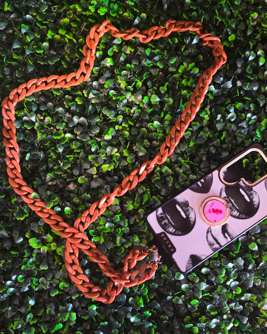 Brown Crossbody Cellphone Chain