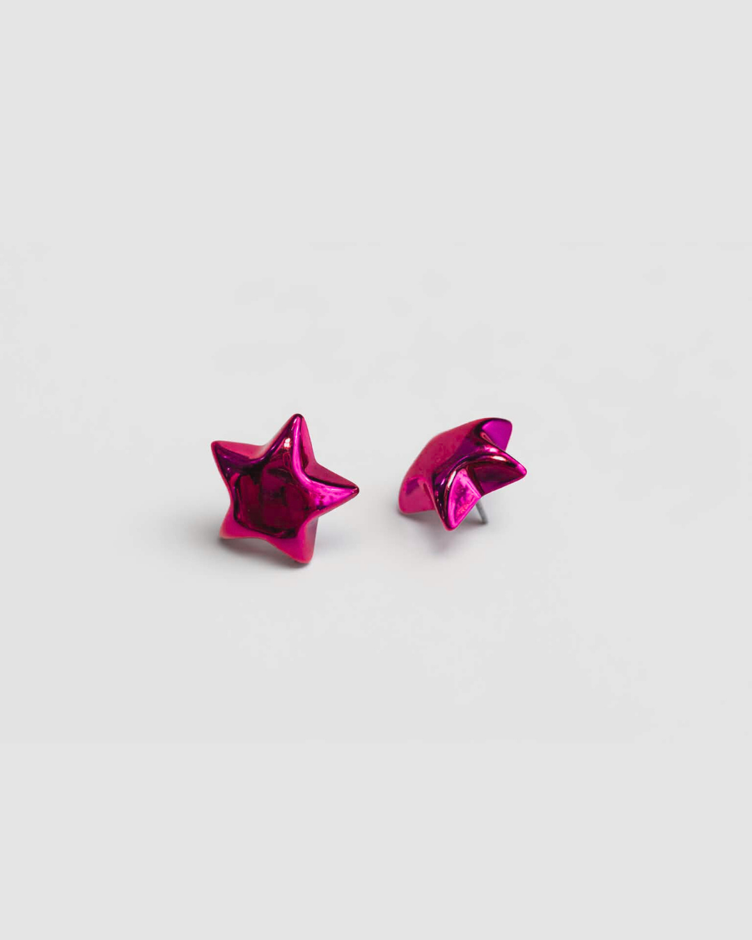 Pink Star Stud Earrings