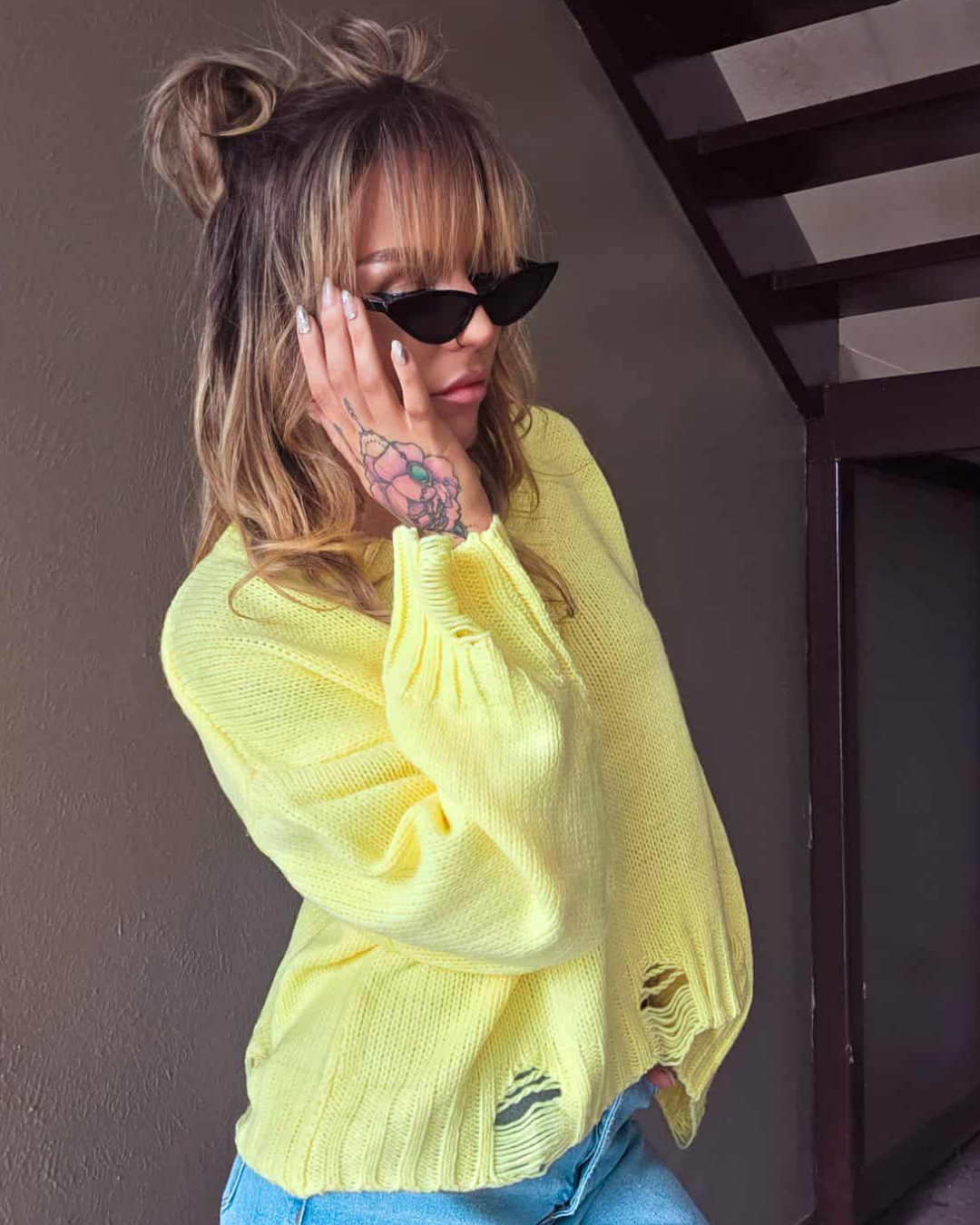 Dandelion Dreams Distressed Sweater