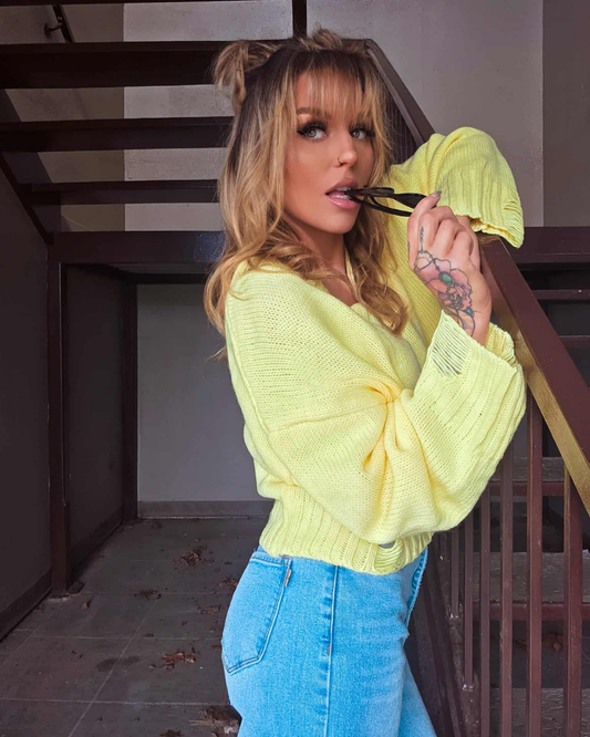 Dandelion Dreams Distressed Sweater
