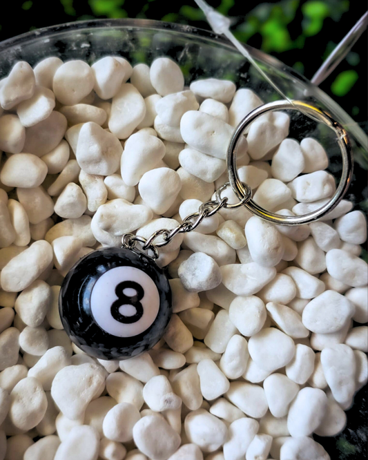 Billiards 8 Ball Keychain