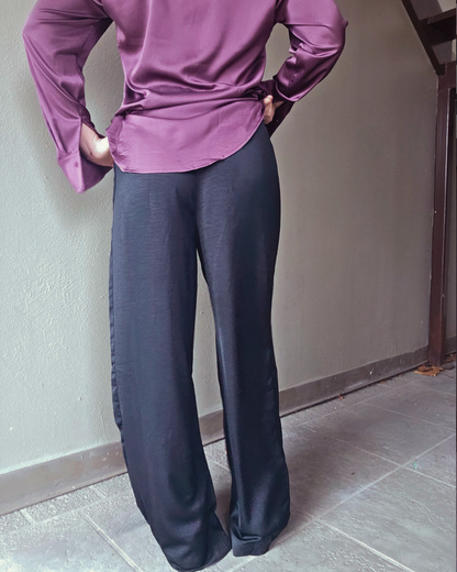Modern Mogul Wide-Leg Trouser Pants