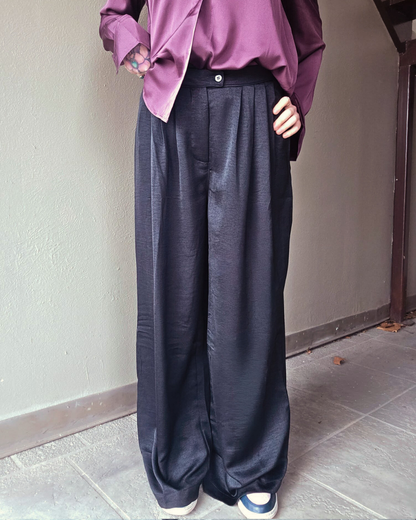 Modern Mogul Wide-Leg Trouser Pants