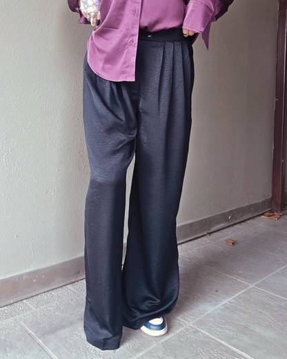 Modern Mogul Wide-Leg Trouser Pants