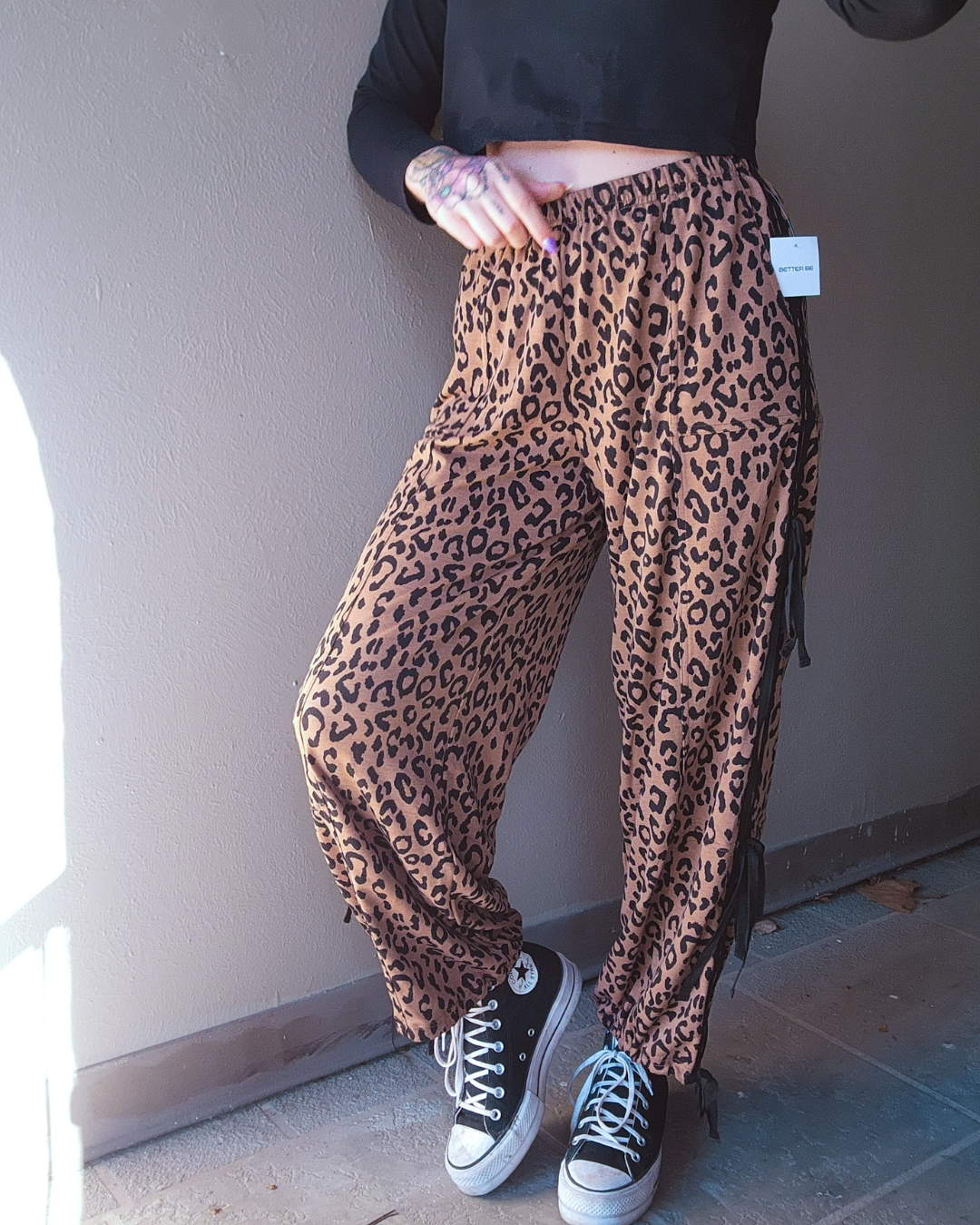 Make a Move Cheetah Bow Slit Pants