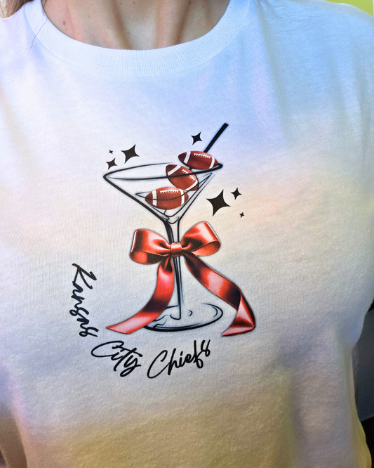 Chiefs Football Martini Graphic Tee