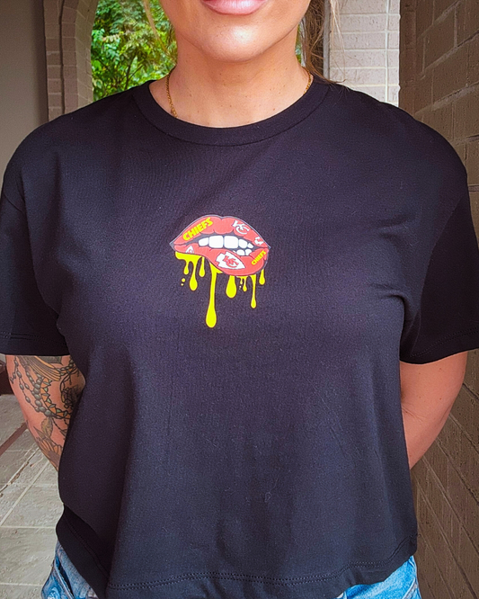 Chiefs Football Lip Drip Graphic Tee