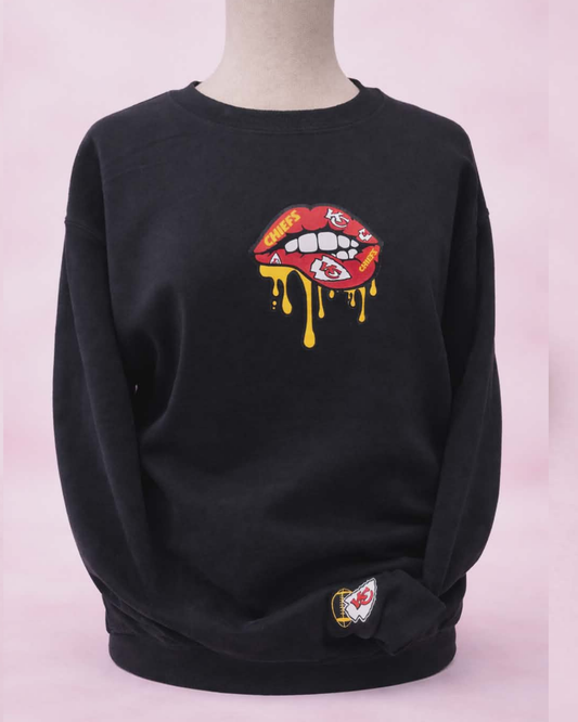 Chiefs Football Lip Drip Crewneck Sweatshirt