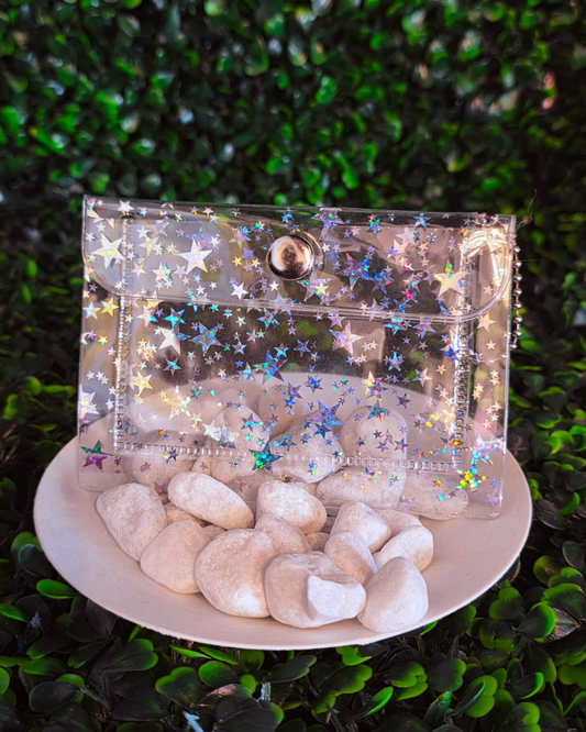 Clear Iridescent Stars Card Wallet