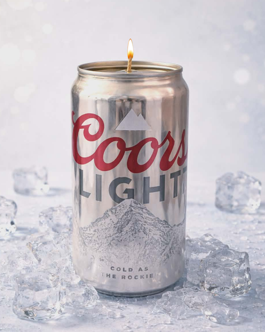 Coors Light Unscented Soy Candle