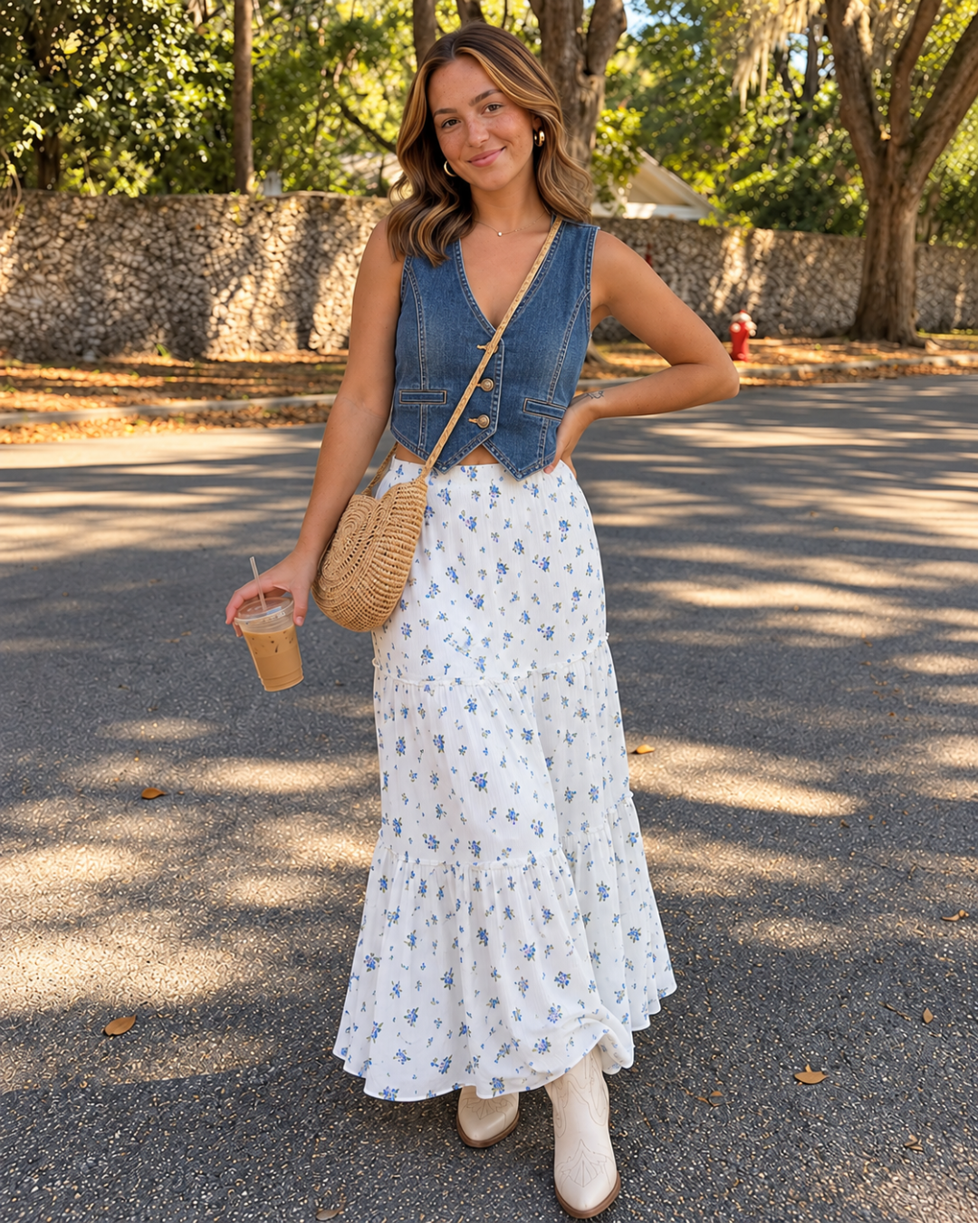 Morning Bloom Floral Maxi Skirt