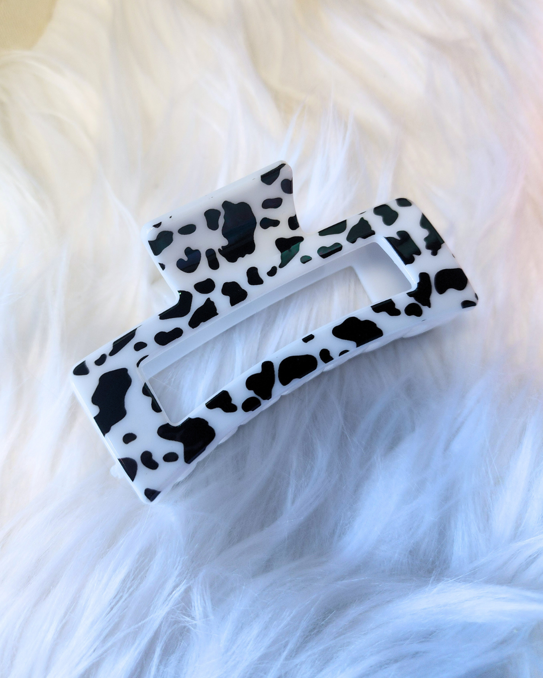 Cow Print Claw Clip