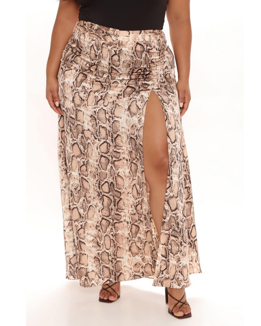 Curvy Worth It Snake Skin Skirt