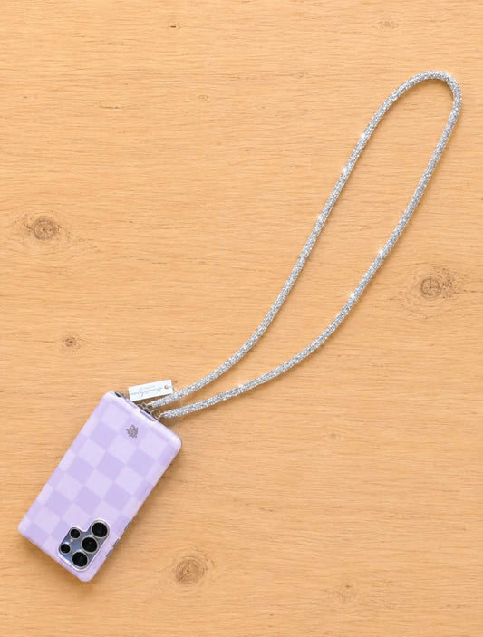 Silver Rhinestone Cellphone Strap