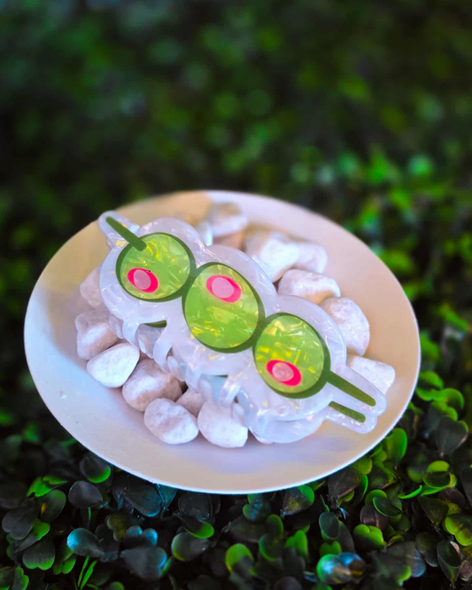 Dirty Martini Olives Claw Clip