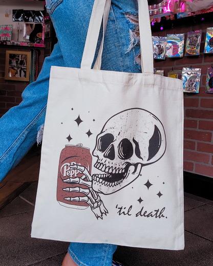 Dr. Pepper Till Death Tote
