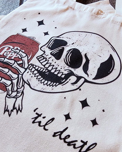 Dr. Pepper Till Death Tote