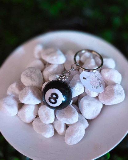 Billiards 8 Ball Keychain