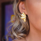 Golden Groove Fan Earrings