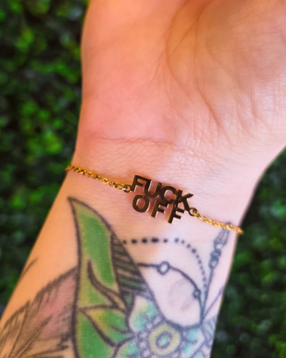Gold Eff Off Bracelet