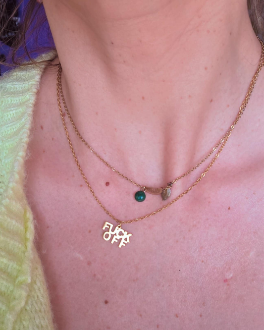 Gold Eff Off Necklace