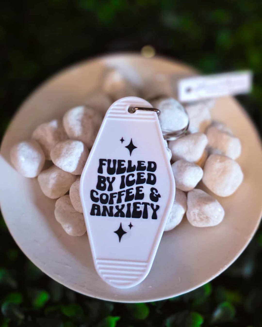 Fueled By Iced Coffee & Anxiety Keychain