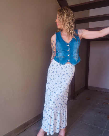 Morning Bloom Floral Maxi Skirt