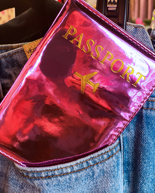 Fushia Chrome Passport Cover