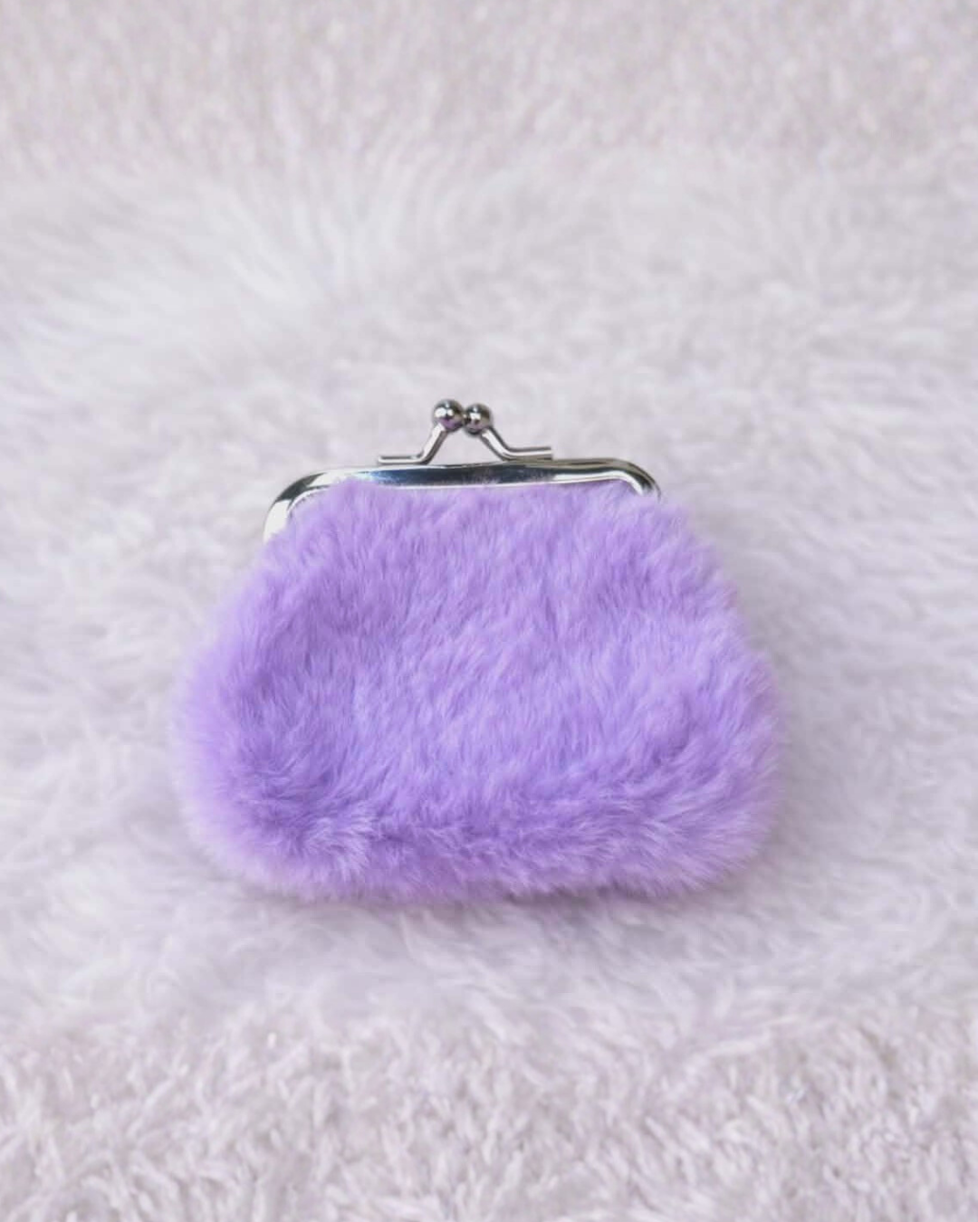 Purple Fuzzy Coin Purse