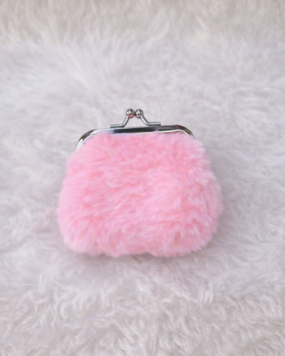 Light Pink Fuzzy Coin Purse