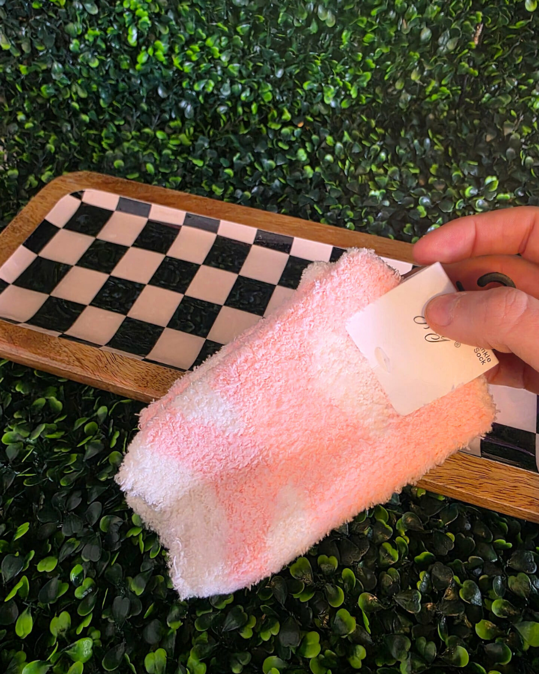 Fuzzy Pink Cloud Socks