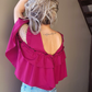 Crimson Harvest Ruffle Top