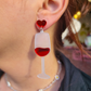 I Heart Wine Earrings