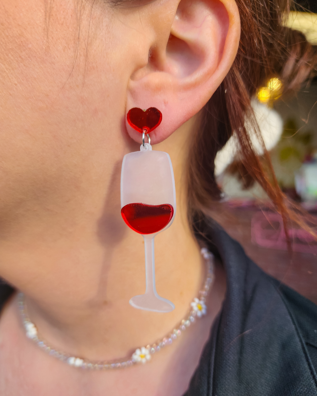 I Heart Wine Earrings