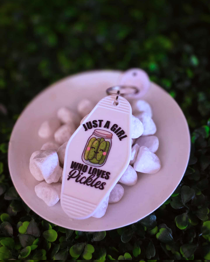 Just a Girl Who Loves Pickles Keychain