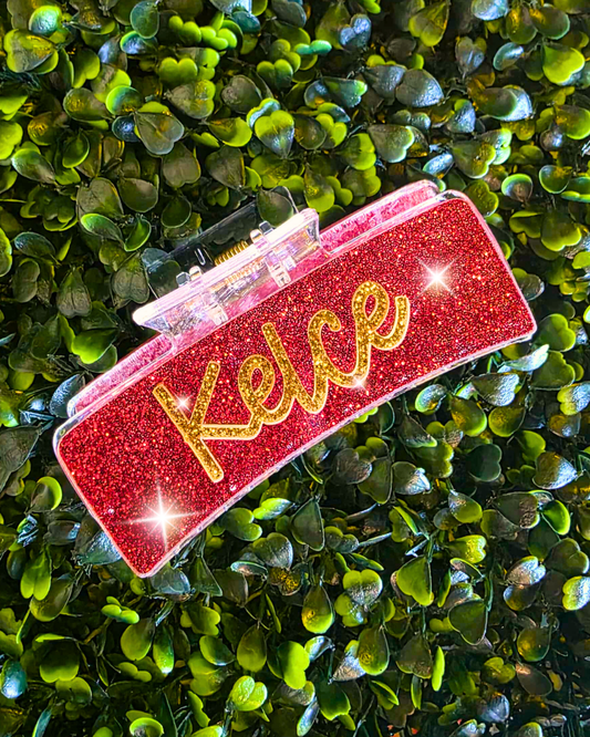 Large Kelce Glitter Claw Clip