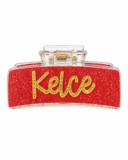 Large Kelce Glitter Claw Clip