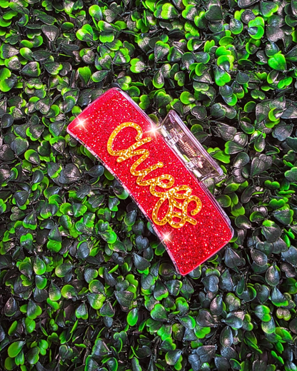 Large Chiefs Glitter Claw Clip