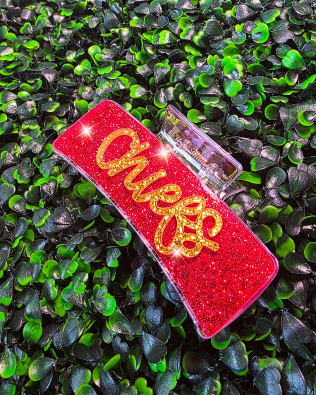 Large Chiefs Glitter Claw Clip
