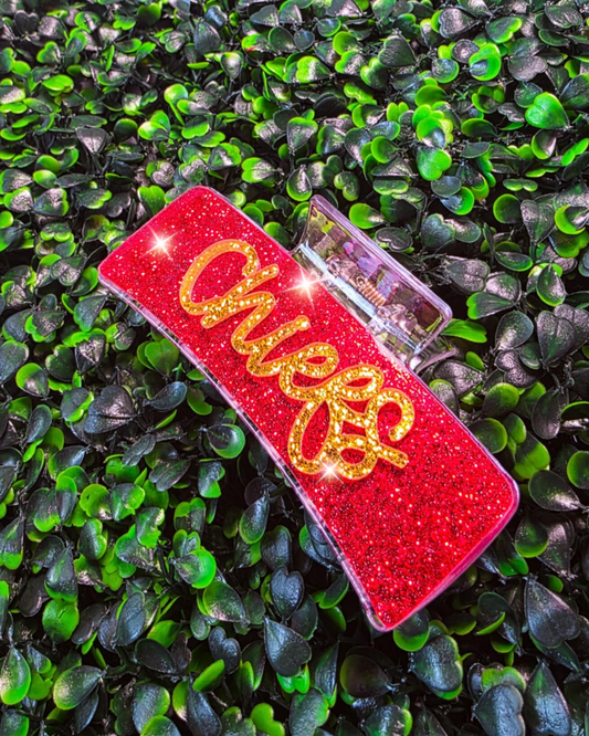 Large Chiefs Glitter Claw Clip