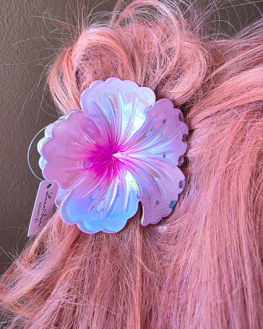 Lilac Hawaiian Flower Claw Clip
