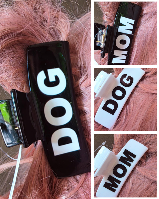 Dog Mom Hair Claw Clip