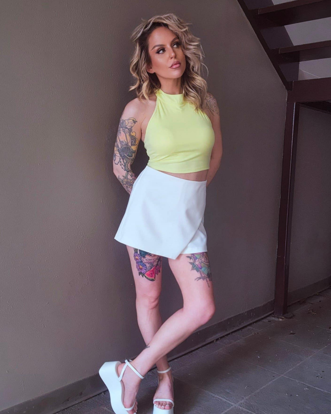 First Class Asymmetrical Skort