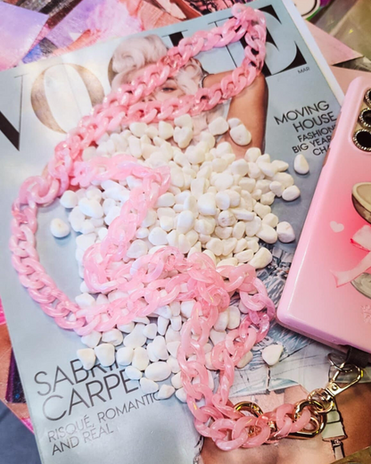 Mini Link Pink Crossbody Cellphone Chain