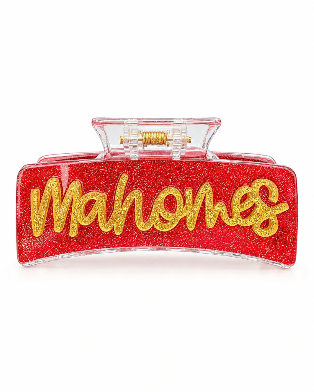 Large Mahomes Glitter Claw Clip