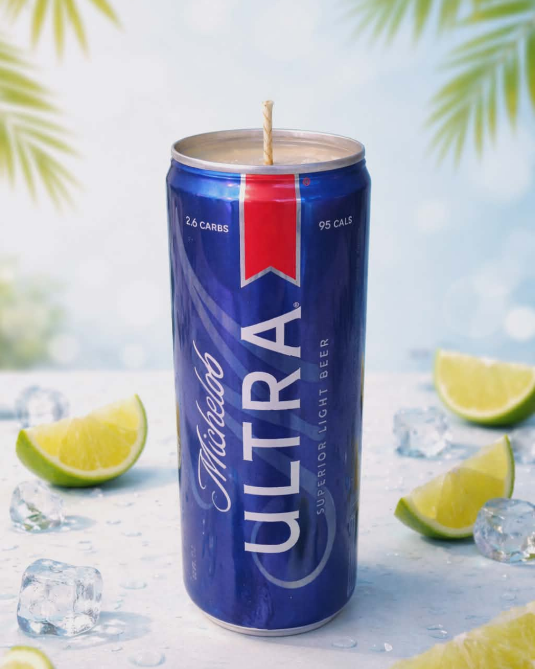 Michelob Ultra Can Soy Candle Unscented